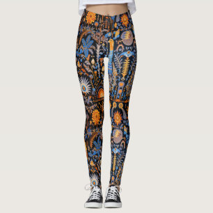 Leggings Chinoiserie Oiseaux Exotiques Motif Botanique (10)