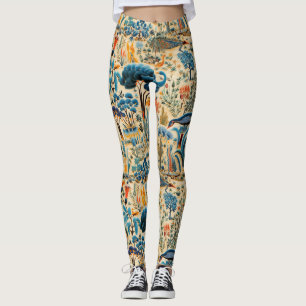 Leggings Chinoiserie Oiseaux Exotiques Motif Botanique (6)