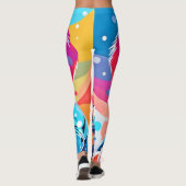 Leggings Chiot en design de manteau bleu (Dos)