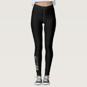 Leggings Chiot mignon de noir d'amoureux des chiens de (Devant)