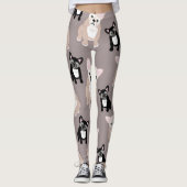 Leggings Chiots mignons de bouledogue français (Devant)