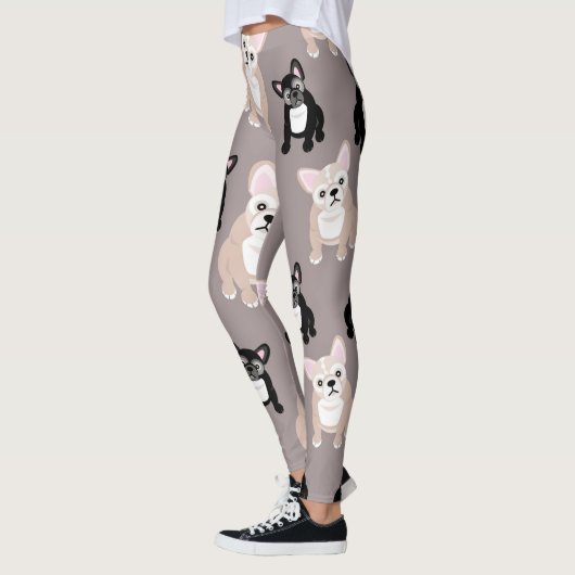 Leggings Chiots mignons de bouledogue français (Gauche)