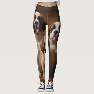 Leggings Chiots Saint-Bernard Délice d'Automne Citrouille