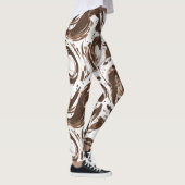 Leggings Chocolat Brown blanc Candy tourbillons (Droite)