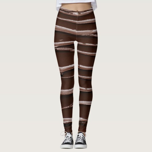 Leggings Chocolat fondu : Texture Luscious de propagation (Devant)