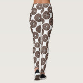 Leggings Chocolat noix de coco Doughnut Imprimer Aliment al (Dos)