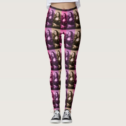 Leggings Chocolat rose violet Mona Lisa (Devant)