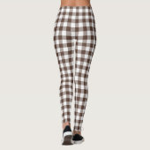 Leggings Chocolate Brown Plaid Gingham (Dos)