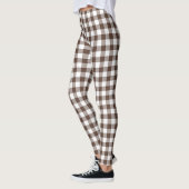 Leggings Chocolate Brown Plaid Gingham (Gauche)