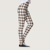 Leggings Chocolate Brown Plaid Gingham (Droite)