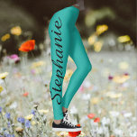 Leggings CHOISISSEZ VOTRE COULEUR Legings de Yoga personnal<br><div class="desc">CHOISISSEZ VOTRE COULEUR leggings de yoga personnalisés! Imprimé d'un bord à l'autre, avec votre nom en gros script noir vers le haut d'une jambe! L'échantillon est bleu turquoise vert mais vous pouvez facilement customiser à la couleur de votre choix. Il est également facile de modifier ou de supprimer du texte...</div>