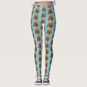 Leggings Chouette à fleurs (Devant)