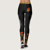 Leggings Chouette à l'automne Feuilles d'automne assez noir (Dos)