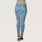 Leggings Chouette avec masque tuba et poisson tropical (Dos)