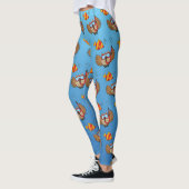 Leggings Chouette avec masque tuba et poisson tropical (Gauche)