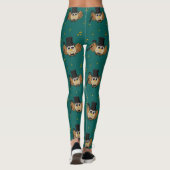 Leggings Chouette dansante mignonne avec notes musicales De (Dos)