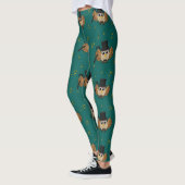 Leggings Chouette dansante mignonne avec notes musicales De (Gauche)