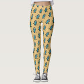 Leggings Chouette d'art populaire nordique (Devant)