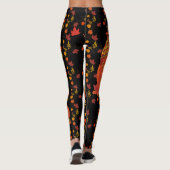 Leggings Chouette d'automne Feuilles d'automne assez noir (Dos)