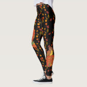 Leggings Chouette d'automne Feuilles d'automne assez noir (Gauche)