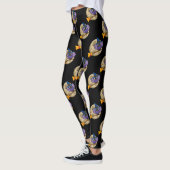 Leggings Chouette de l'assistant de dessin animé volant sur (Gauche)