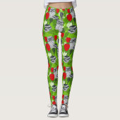 Leggings Chouette en roses rouges (Devant)