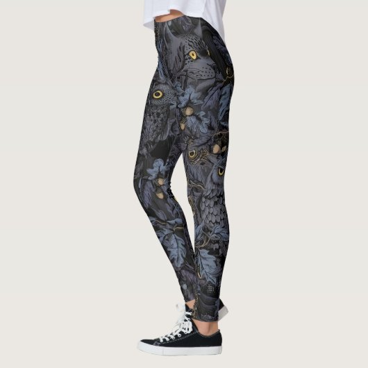 Leggings Chouette lynx conception de nuit (Gauche)
