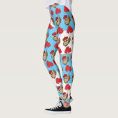 Leggings Chouette mignonne volant avec des ballons de coeur (Gauche)