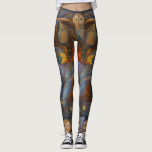 Leggings Chouette Ours Sagesse Force Esprit Maureen Girard