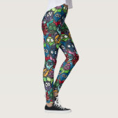 Leggings Chouettes colorées Lecture Motif mignon (Droite)
