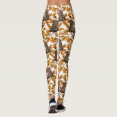 Leggings Chouettes d'automne sur coton blanc (Dos)