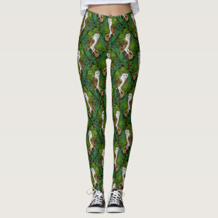 Leggings Chouettes, fougères, chênes et baies