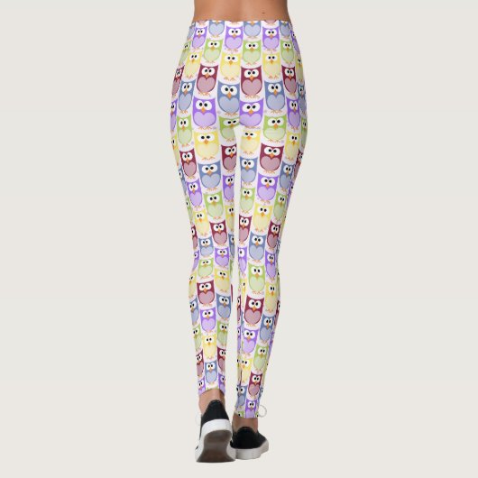 Leggings Chouettes mignonnes, Chouette Motif, Chouettes pou (Dos)