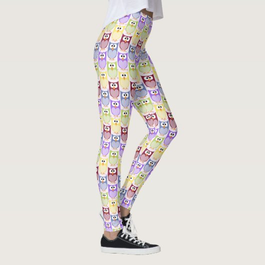 Leggings Chouettes mignonnes, Chouette Motif, Chouettes pou (Droite)