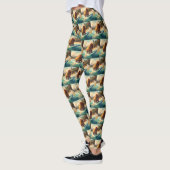 Leggings Chow Chow Beach Plage Surf Peinture (Gauche)