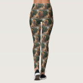 Leggings Chow Chow Chien de Noël en neige (Dos)