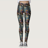 Leggings Chow Chow Chien Peinture Whimsical Halloween (Devant)