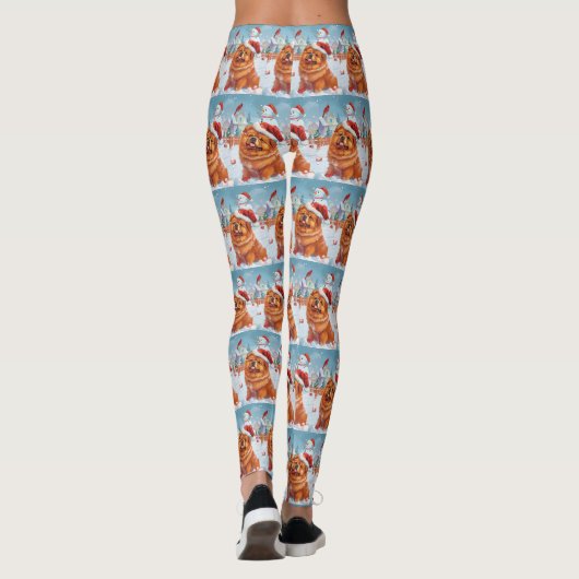 Leggings Chow Chow Winter Wonderland Noël Joie (Dos)