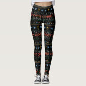 Leggings Christian Ugly Joyeux Sweat de Noël Jésus Dieu (Devant)