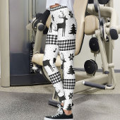 Leggings Christmas Snowflake Reindeer Pattern Buffalo Plaid