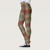 Leggings Christmas Tartan Brick Red Green ID1141A (Gauche)