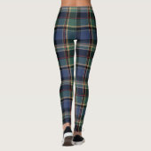 Leggings Christmas Tartan Navy Blue Green ID1141B (Dos)