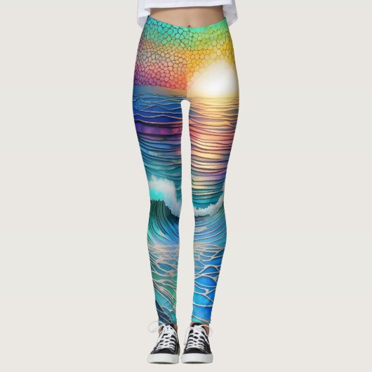 Leggings Chroma Sea Seascape (Devant)