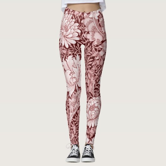 Leggings Chrysanthemum Maroon, William Morris (Devant)