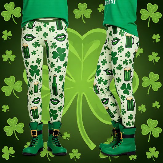 Leggings Chug de la Saint-Patrick au Trèfle