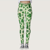 Leggings Chug de la Saint-Patrick au Trèfle (Devant)