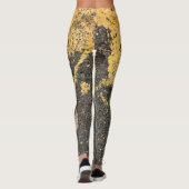 Leggings Chutes jaunes de peinture et de fer (Dos)