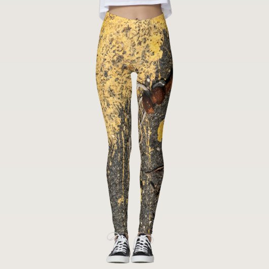 Leggings Chutes jaunes de peinture et de fer (Devant)