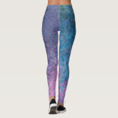 Leggings Ciel à Dusk Alcohol Ink Abstrait (Dos)