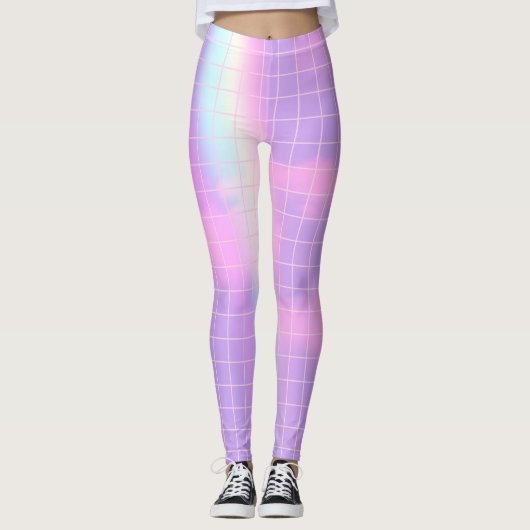 Leggings Ciel arc-en-ciel mauve (Devant)